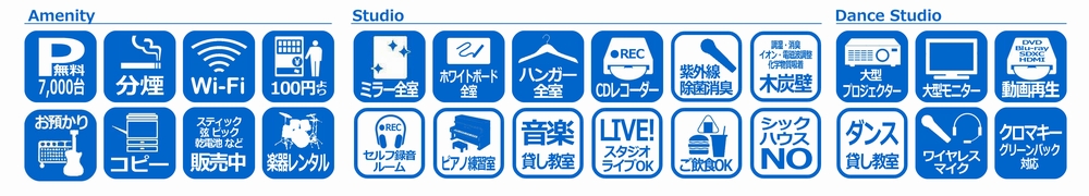 浜松市野店 音楽天国 音楽とダンスの貸しレンタルスタジオ